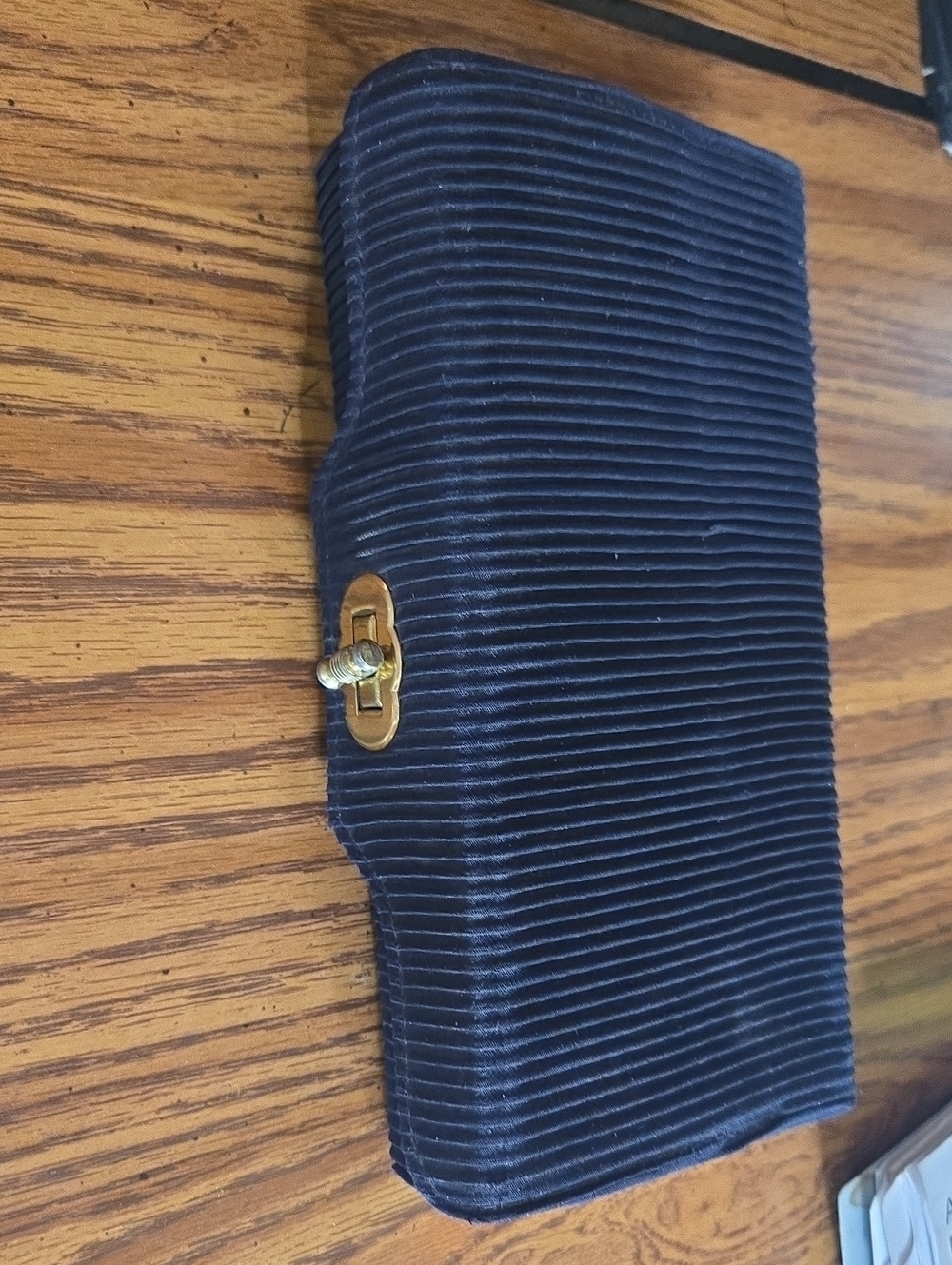 1940s Navy Ribbed Barbara Bates Manicure Vanity Kit